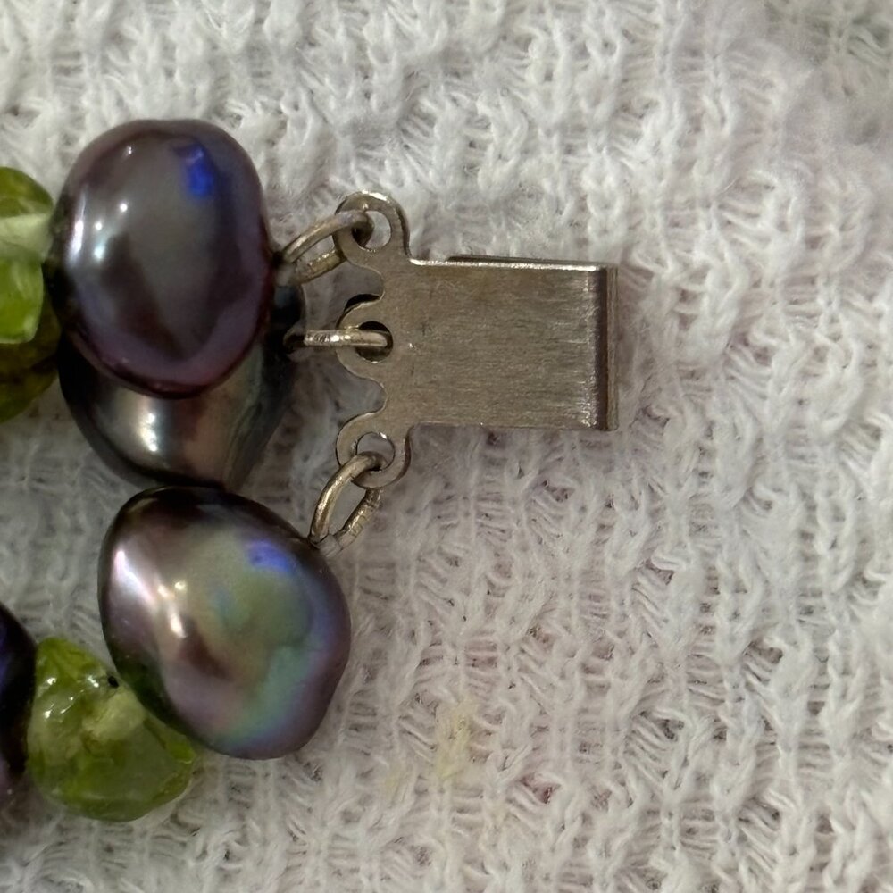 Ross Simons 3 Strand Black Cultured Pearl, Amethyst/Assorted Stone Necklace - Picture 10 of 13